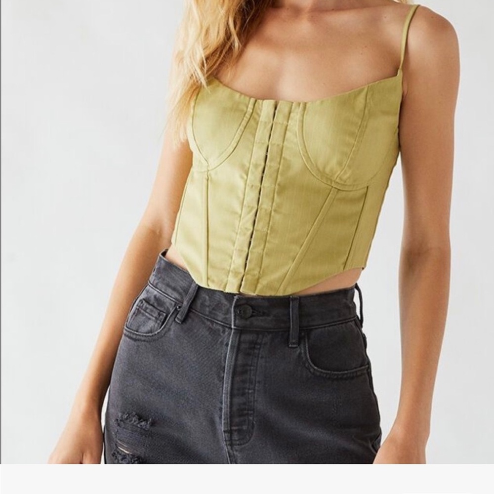 Kendall & Kylie Green Corset Top